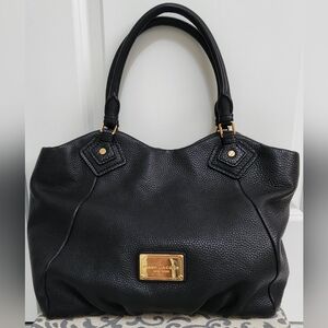 Marc Jacobs Classic Q Francesca Black Leather Hobo Bag / Crossbody